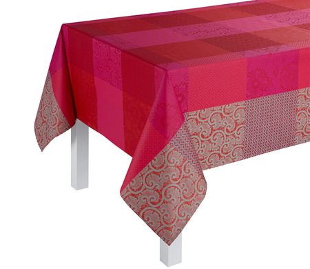 Obrus ogrodowy Le Jacquard Français Fleurs de Kyoto Cerise