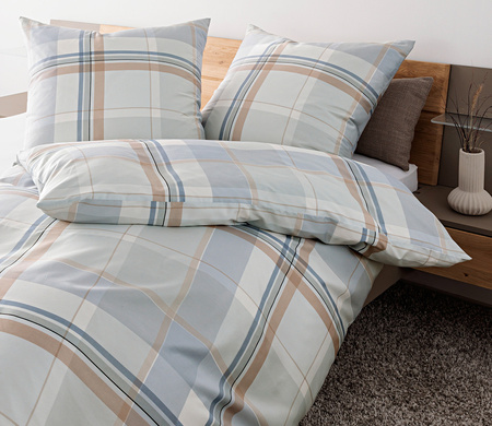 Pościel satyna bawełniana Janine Moments 98119-08 Sandgrau