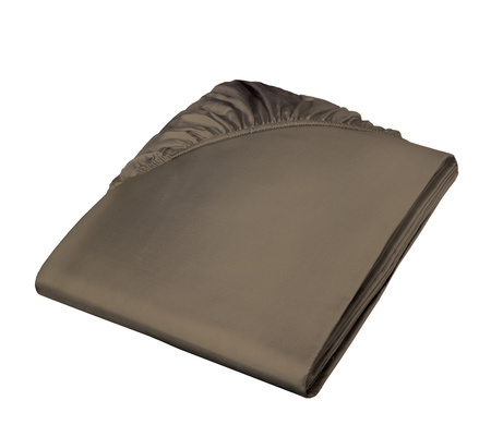 Prześcieradło satynowe z gumką Fleuresse Colours 9100-8031 Espresso 