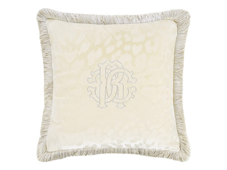 Poduszka dekoracyjna Roberto Cavalli Home Monogram 40x40 3115 Ivory