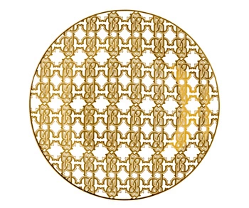 Talerz deserowy Roberto Cavalli Monogram Gold, zestaw 6 szt.