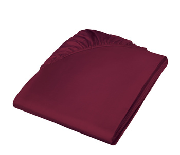 Prześcieradło satynowe z gumką Fleuresse Colours 9100-4074 Śliwka