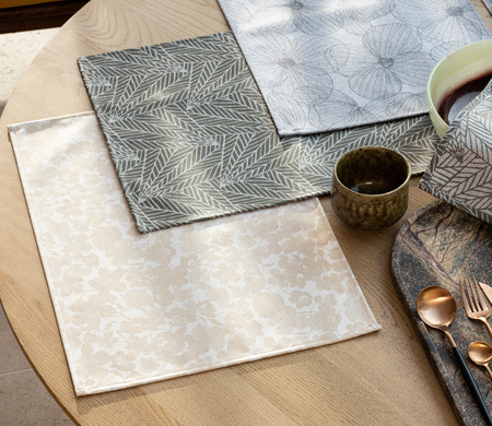 Podkładki na stół Le Jacquard Français A La Carte Mille Fleurs Sable 4 szt.