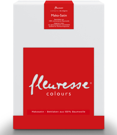 Prześcieradło satynowe z gumką Fleuresse Colours 9100-1000 Biały