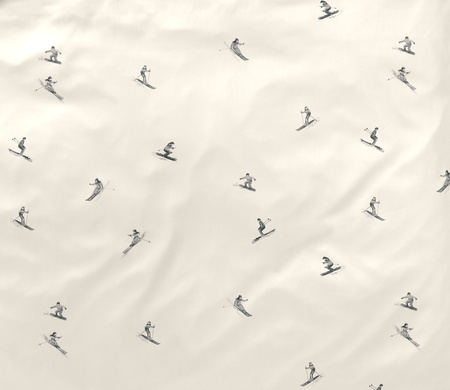 Pościel satyna bawełniana Elegante Mono Ski 24549-9 Graphit