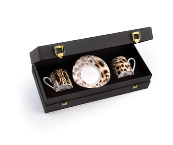 Filiżanka do kawy Roberto Cavalli Africa Casablanca & Malindi, zestaw 2 szt. Luxury Box