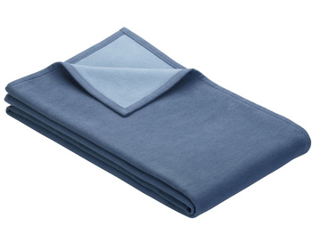 Koc bawełniany Ibena Stockholm 1990-648 140x200 niebieski