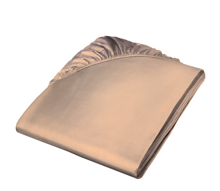 Prześcieradło satynowe z gumką Fleuresse Colours 9100-4033 Piaskowy