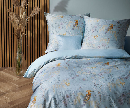 Pościel satyna szwajcarska Fleuresse Black Premium 534399-2 Light Blue
