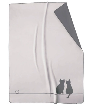 Koc Cawö Cute Cats 62630-70 150x200 Stein Anthrazit