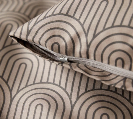 Pościel satyna bawełniana Elegante Maison Arcs 24550-9 Basalt