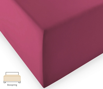 Prześcieradło na wysoki materac Fleuresse Comfort XL 1119-5015 Malinowy