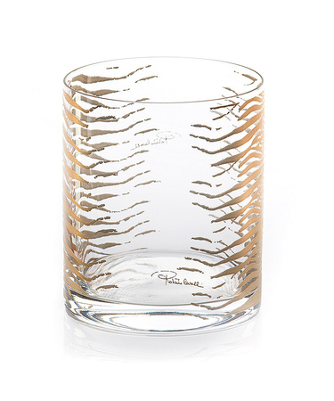 Szklanka Old Fashion Roberto Cavalli Zebra Gold, zestaw 2 szt. Luxury Box