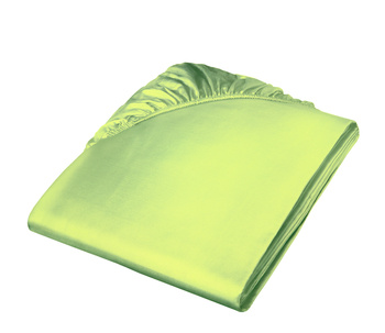 Prześcieradło satynowe z gumką Fleuresse Colours 9100-7041 Zielone Jabłko