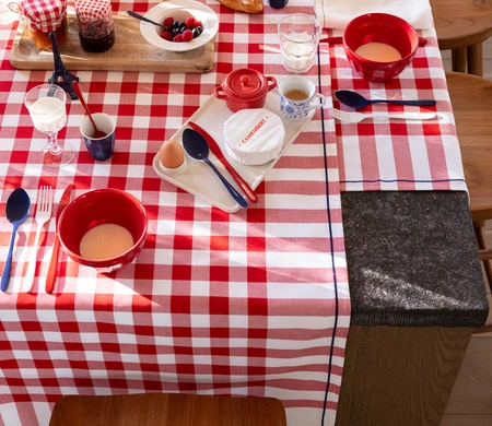 Obrus bawełniany Le Jacquard Français Bistrot Français Rouge