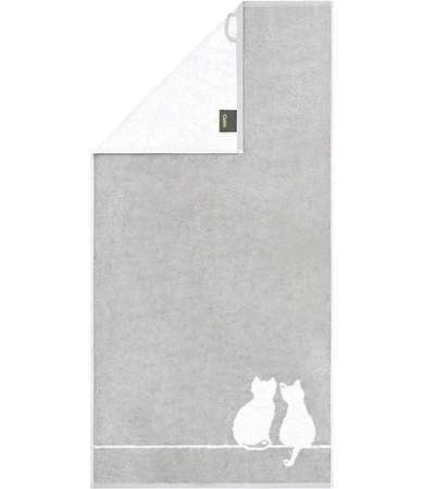 Ręcznik Cawö Cute Cats 6263-76 Platin / Weiss