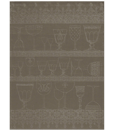 Ściereczka kuchenna lniana Le Jacquard Français Cristal Poivre Gris