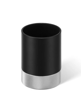 DECOR WALTHER CLUB BOD 1 pojemnik okrągły czarny mat/chrom