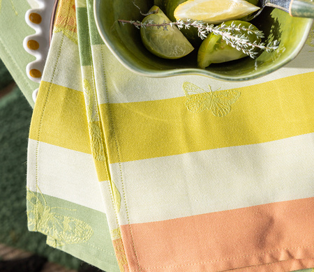 Serwetki bawełniane Le Jacquard Français Bal Des Papillons Citrus 4 szt.