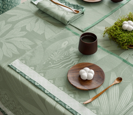 Obrus bawełniany Le Jacquard Français Nature Sauvage Crocodile
