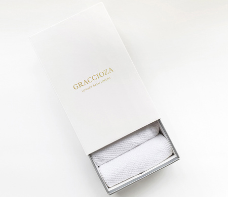 Ręcznik Graccioza Bee Waffle 20003 White Luxury Box