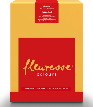 Prześcieradło satynowe z gumką Fleuresse Colours 9100-2349 Słoneczny Żółty