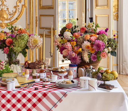 Obrus bawełniany Le Jacquard Français Bistrot Français Rouge