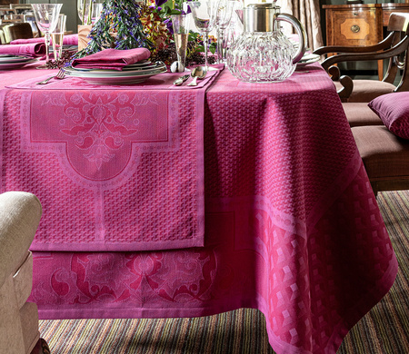 Serwetki bawełniane Le Jacquard Français Palais Vénitien Pourpre 4 szt.