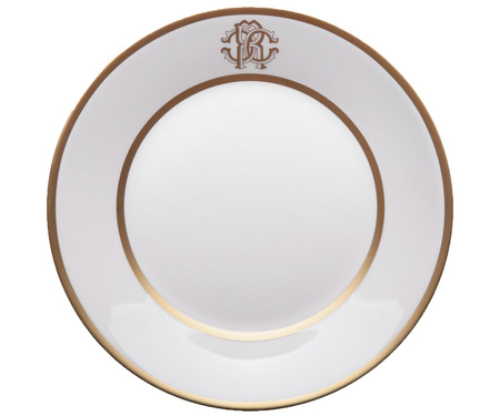 Talerz do zupy Roberto Cavalli Silk Gold, zestaw 6 szt.