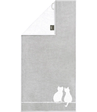 Ręcznik Cawö Cute Cats 6263-76 Platin / Weiss