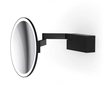 Lusterko kosmetyczne ścienne Decor Walther VISION R 5X czarny / mat