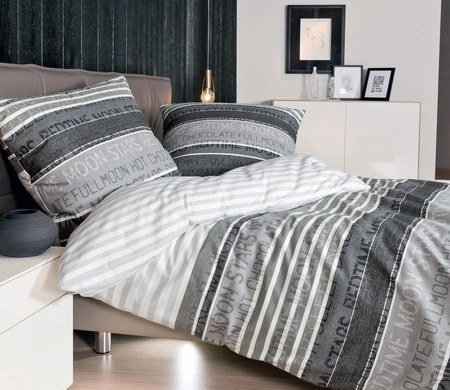 Pościel flanelowa Janine Davos 6481-08 Platin Graphit