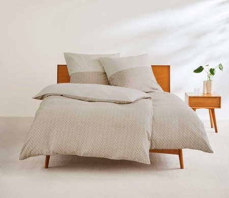 Pościel satyna bawełniana s.Oliver 5069-300 Beżowa