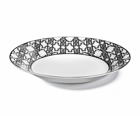 Talerz do zupy Roberto Cavalli Monogram Black, zestaw 2 szt.