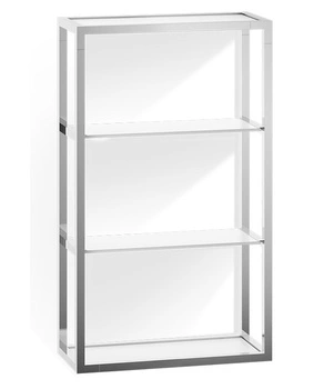 DECOR WALTHER ET 6 regał szklany chrom/szkło białe