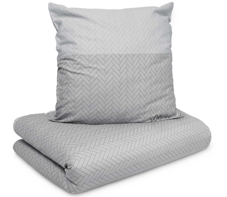 Pościel satyna bawełniana s.Oliver 5069-800 Jasno-Szara