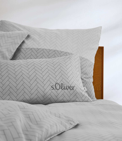 Pościel satyna bawełniana s.Oliver 5069-800 Jasno-Szara