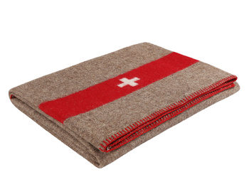 Koc wełniany Eskimo Switzerland Schweizer Armeedecke P7312-280 140x200