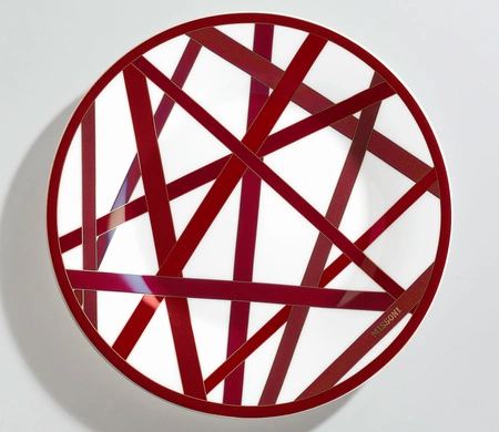 Talerz deserowy Missoni Nastri Bordeaux, zestaw 2 szt.