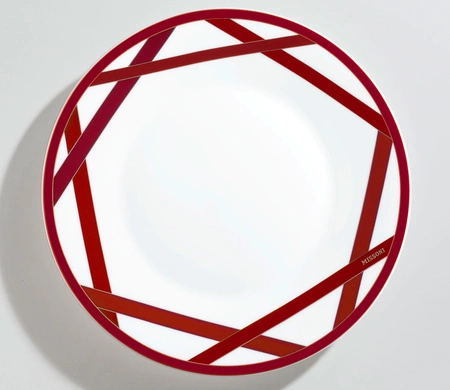 Talerz obiadowy Missoni Nastri Bordeaux, zestaw 2 szt.