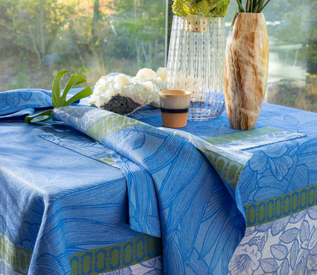 Serwetki lniane Le Jacquard Français Escapade Tropicale Perroquet 4 szt.