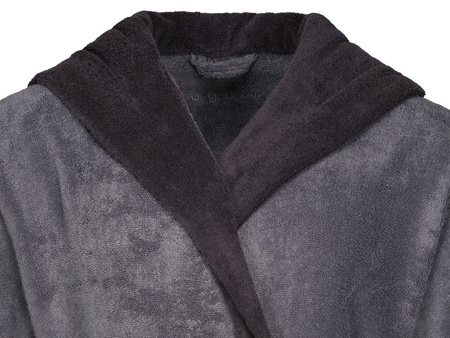 Szlafrok męski z kapturem bugatti Stefano 7660 grafitowy