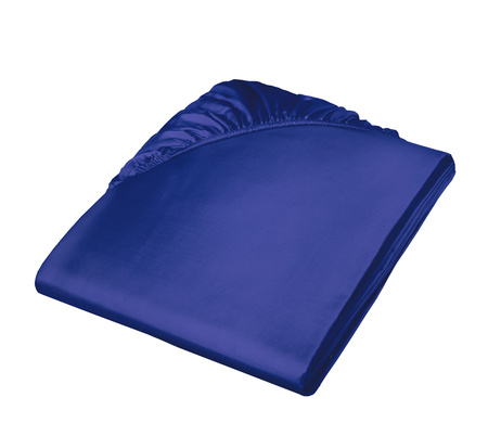 Prześcieradło satynowe z gumką Fleuresse Colours 9100-6012 Królewski Niebieski