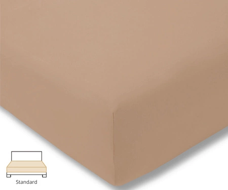 Prześcieradło fein-jersey Estella 6500 320 Karmel