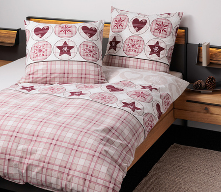 Pościel flanelowa Janine Davos 65179-01 Rot Rosenholz 