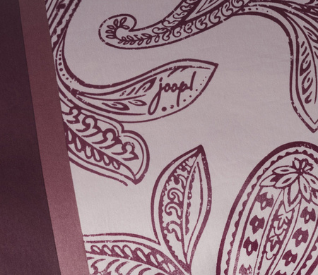 Pościel satyna bawełniana JOOP! Paisley Stripes 4121-01 Rouge
