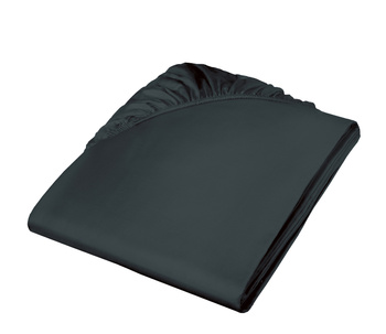 Prześcieradło satynowe z gumką Fleuresse Colours 9100-9031 Antracyt