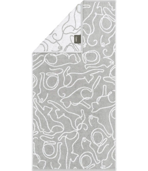Ręcznik Cawö Cute Cats 6264-76 Platin / Weiss