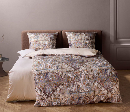 Pościel satyna szwajcarska Fleuresse Black Premium 534510-7 Silber