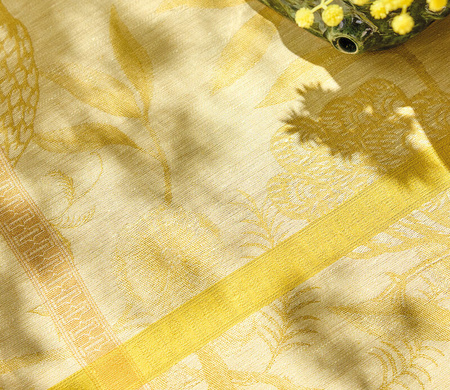 Bieżnik lniany Le Jacquard Français À L'orangerie Mimosa